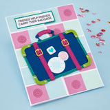 Spellbinders Stamp & Die Set, Retro Suitcase and Sentiments