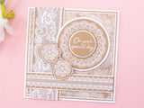 Crafters Companion Stamps, Sara Signature Antique Lace - Banners & Heartfelt Sentiments
