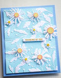 Memory Box Embellishment - Thinking of You Foil Greetings White Tabs