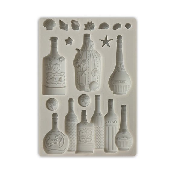 Stamperia Mould A6 Silicone, Songs of the Sea - Bottles