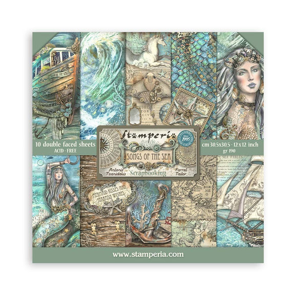 Stamperia Paper Pack 12x12, Songs of the Sea