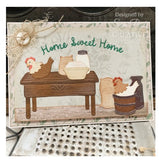 Creative Expressions Stamp, Sam Poole - Rustic Homestead Sentiments