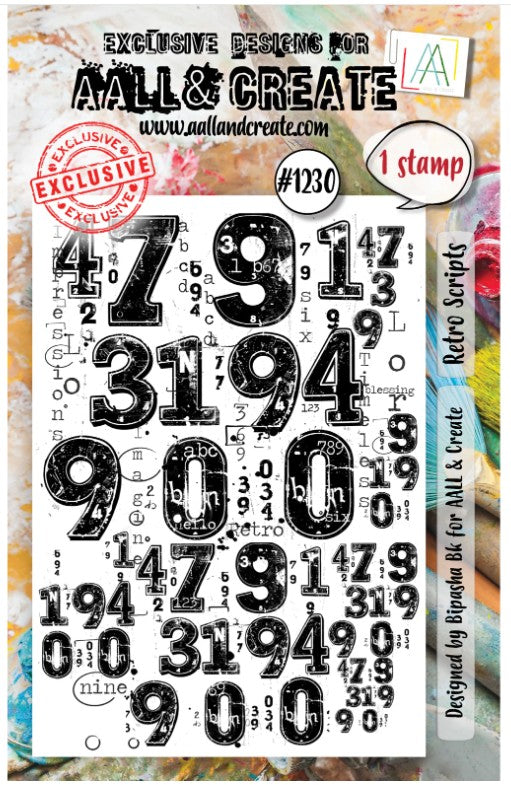 AALL & Create Stamp Set - Retro Scripts