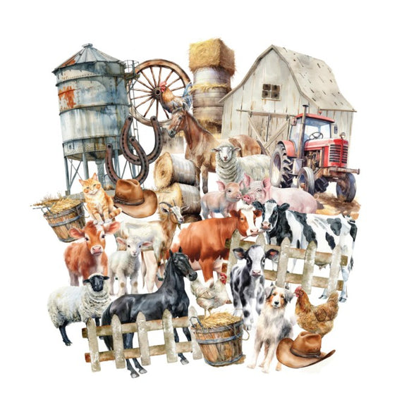 Uniquely Creative Embellishment, Ephemera - On The Farm