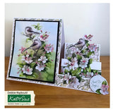 Katy Sue Embellishment, Die Cut Topper & Decoupage Collection - Goldfinch In Cherry