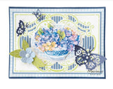 Marianne Design Embellishment, A6 Die Cuts - Mattie's Blue Flowers