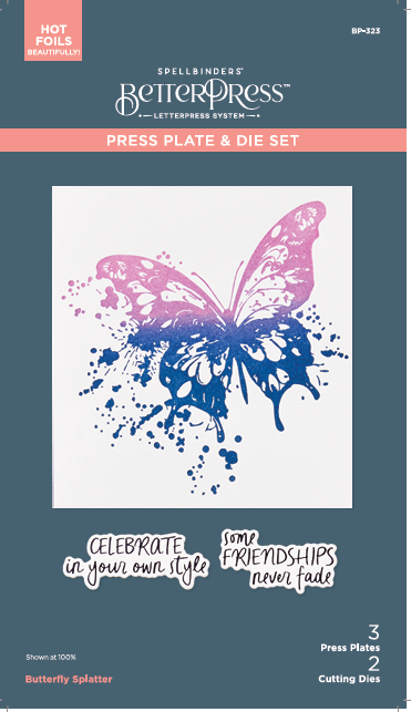 MM12 Add-On - Butterfly Splatter BetterPress and Die Set