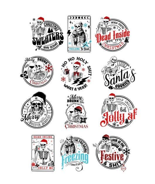 Preorder Simply Stated Design Ephemera  - Sassy Christmas Sentiments