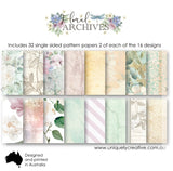 Uniquely Creative Paper, Floral Archives 6 x 6 Collection Pack