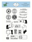 Elizabeth Crafts Stamp & Die, Thumbs Up Stamp and Die Set