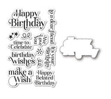 Memory Box Stamp & Die Set, Birthday Greetings