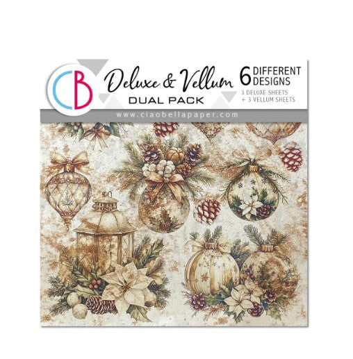 Ciao Bella Paper, Deluxe Paper,  Pearl Copper & Vellum Dual Pack - Winter Season