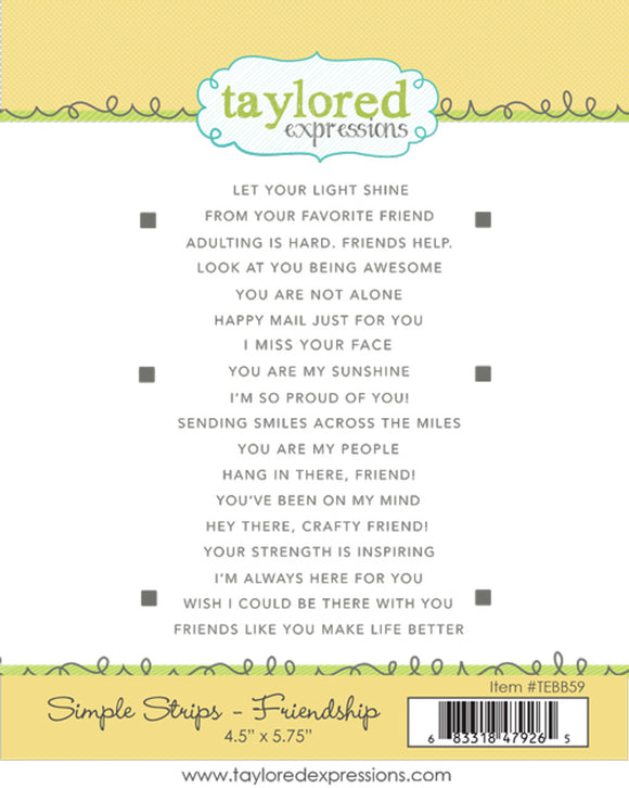 Taylored Expressions Stamp, Friendship