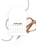 Taylored Expressions Embellishment, Arched Desk Calendar, 2027 - Sugar Cube