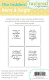 Taylored Expressions Embellishment, The Insiders, Berry & Bright