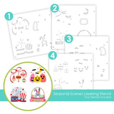 Taylored Expressions Stencil, Layering Stencil, Seasonal Scenes