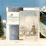 Hunkydory Embellishment, Trim Me! Foiled Insert Pad - Season's Greetings Silver