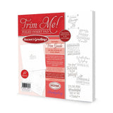 Hunkydory Embellishment, Trim Me! Foiled Insert Pad - Season's Greetings Silver
