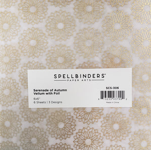 Spellbinders - Serenade of Autumn Foiled Vellum 6 x 6" Paper Pad