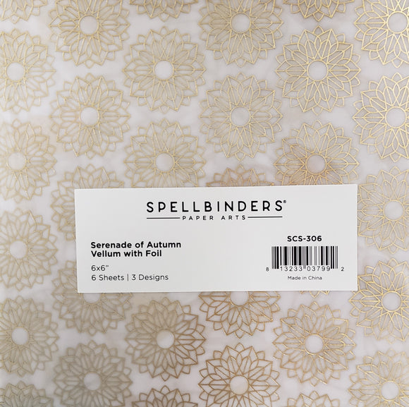 Spellbinders - Serenade of Autumn Foiled Vellum 6 x 6