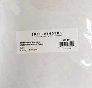 Spellbinders - Serenade of Autumn Water Color Resist 6 x 6" Paper Pad
