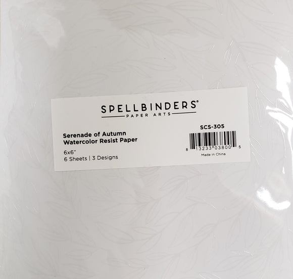 Spellbinders - Serenade of Autumn Water Color Resist 6 x 6