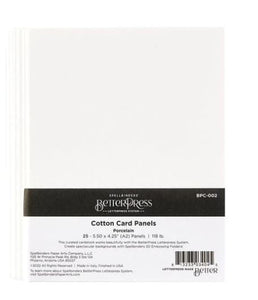 Spellbinders Paper, BetterPress 4.25 x 5.50" Cotton Card Panels - 25 Pack
