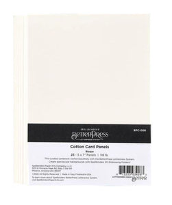 Spellbinders Paper, BetterPress 5" x 7" Cotton Card Panels - 25 Pack