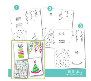 Taylored Expressions Stencil, Create-in-Quads - Birthday Presents