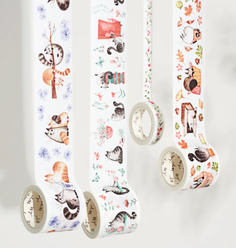 Washi Tape Shop Embellishment, Chonky Cat Washi Tape Sticker Set