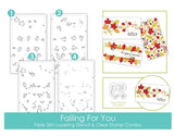 Taylored Expressions Stencil & Stamp Combo, Triple Slim - Falling For You