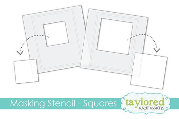 Taylored Expressions Stencil, Designer Masking Stencil - Squares