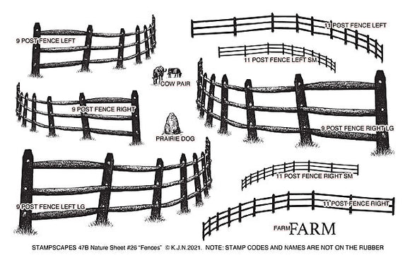 Stampscapes Stamp, Nature Sheet  26 (Fences)