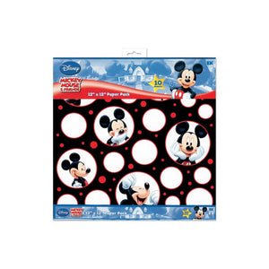 EK Success Paper Pack 12x12, Disney - Mickey Mouse Black, White and Red
