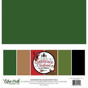 Echo Park Paper Cardstock Variety Pack 12x12, A Lumberjack Christmas