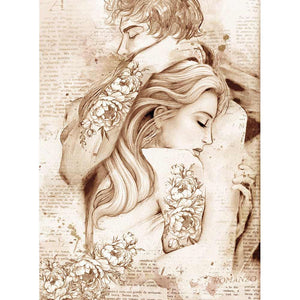 Stamperia Rice Paper A3, Lovers
