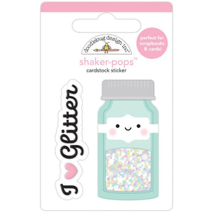 Doodle-Pops Sticker 3D Pop, Shaker - Glitter Jar