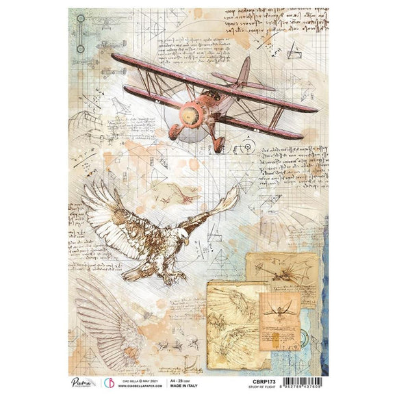 Ciao Bella Rice Paper A4, Study Of Flight