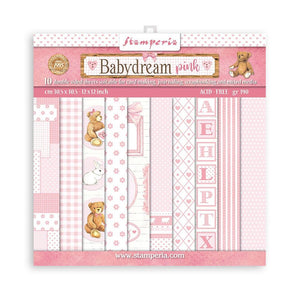 Stamperia Paper Pack 12x12, Babydream - Pink