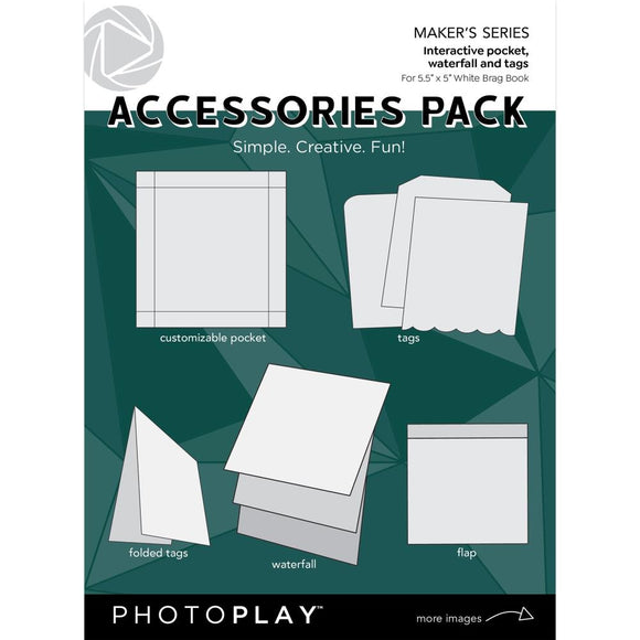 Photoplay Blank Brag Book, Accessories Pack  2 colours available