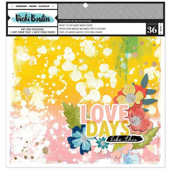 Vicki Boutin Paper Pad 12x12, Print Shop Painted Backgrounds