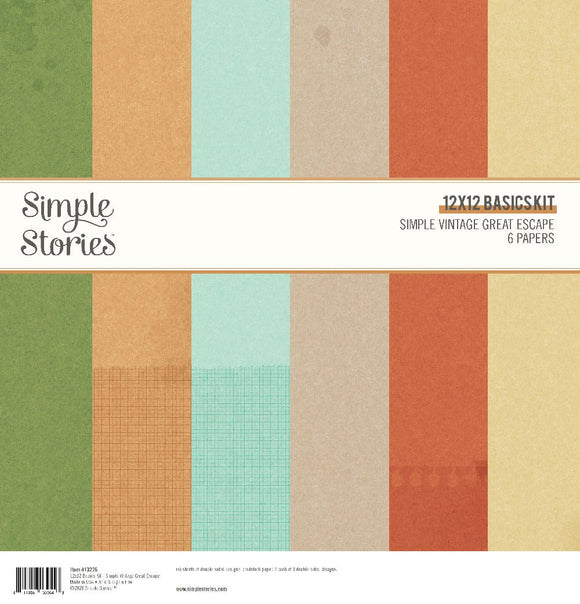 Simple Stories Paper Pack 12x12, Simple Vintage Great Escape