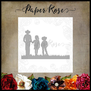 Paper Rose Die, Farmer with Children