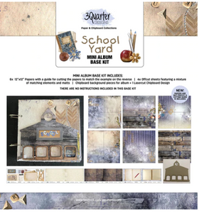 3Quarter Designs Album, Mini Album Base Kit - School Yard