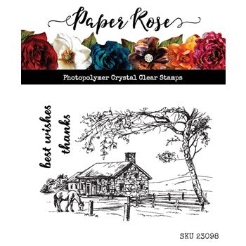 Paper Rose Stamp, Country Home