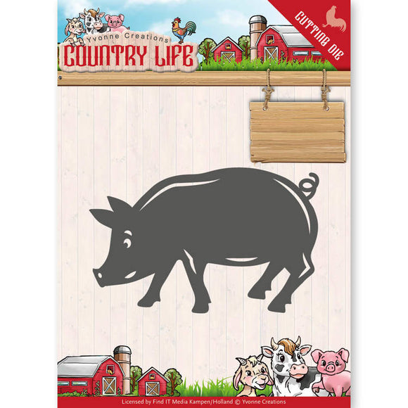 FIT Die, Yvonne Creations, Country Life - Pig