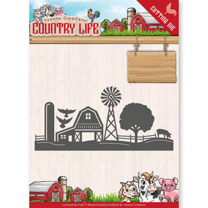 FIT Die, Yvonne Creations, Country Life - Farm Border