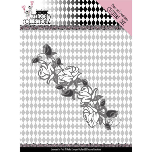 FIT Die, Yvonne Creations, Pierrot Collection 2 - Rose Border