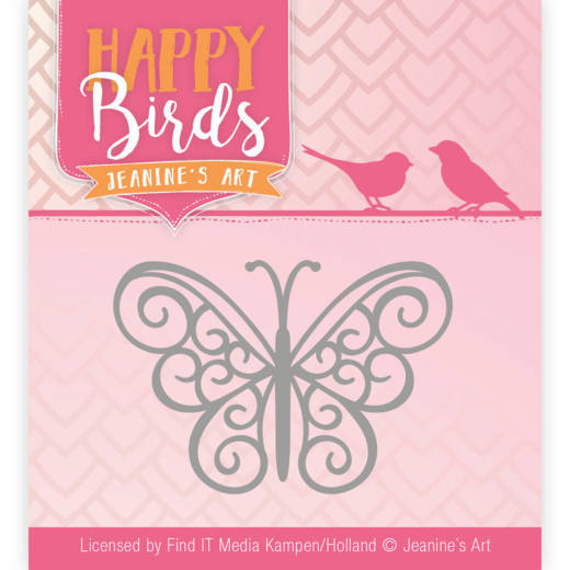 FIT Die, Jeanine's Art, Happy Birds - Happy Butterfly