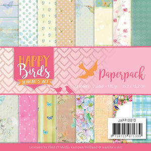FIT Paper Pack 6x6, Jeanine's Art - Happy Birds